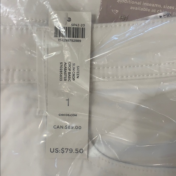 Chico’s size 1 sateen crops - Picture 2 of 4